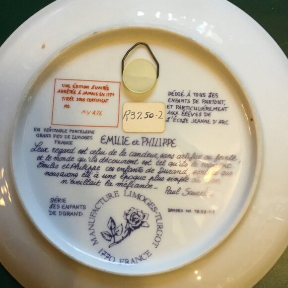 Set Of 4 Paul Durand Limoges Collectible Plates With Childrens Illustrations - Picture 6 of 8